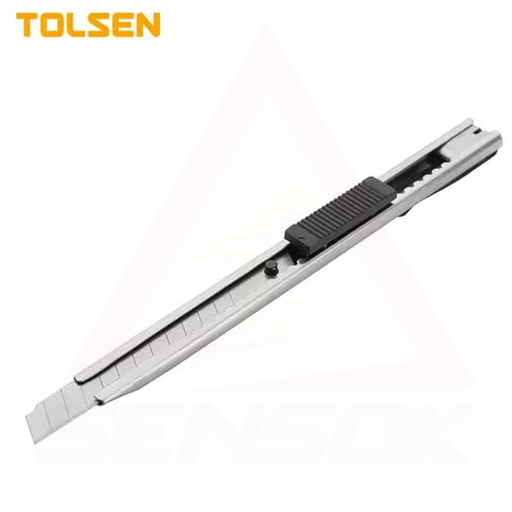 Tolsen-Snap Off Blade Knife Cutter (9×80mm) កាំបិតឆូតតូចលេខ9 ដែក