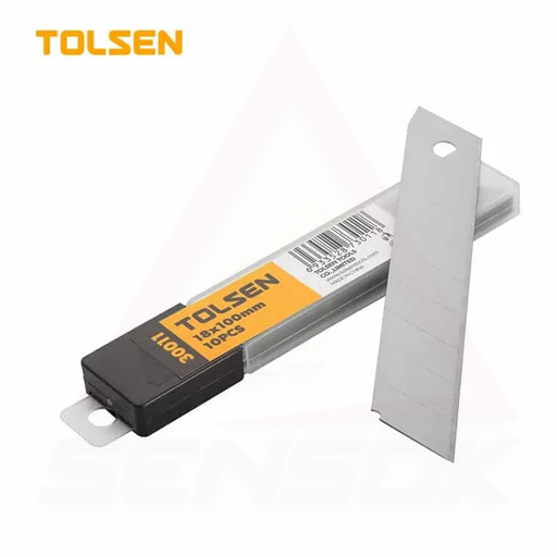 Tolsen-10pcs Stainless Steel Blade Refill Set (18X100mm)​ ផ្លែកំបិតកាត់